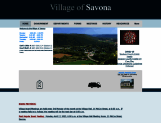 villageofsavona.com screenshot