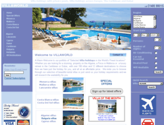 villaworld.co.uk screenshot