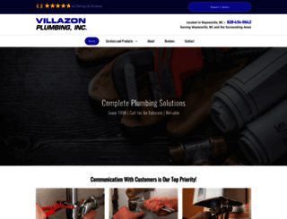 villazonplumbing.com screenshot
