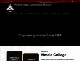 vimalacollege.edu.in screenshot