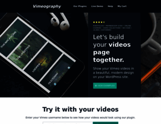 vimeography.com screenshot