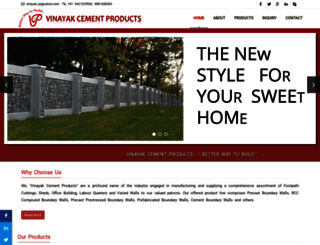 vinayakcementproducts.com screenshot
