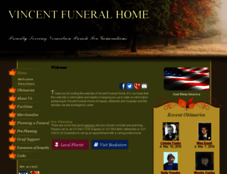 vincentfuneralhome.net screenshot