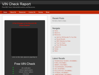 vincheckreport.com screenshot
