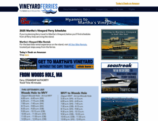 vineyardferries.com screenshot