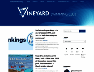 vineyardswimming.co.za screenshot