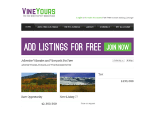 vineyours.com screenshot