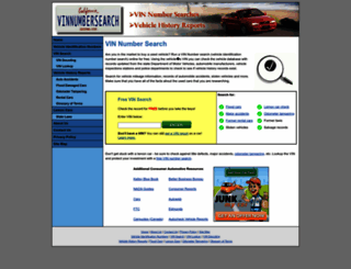 vinnumbersearch.net screenshot