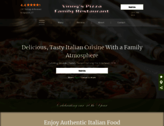 vinnyspizzafamilyrestaurant.com screenshot