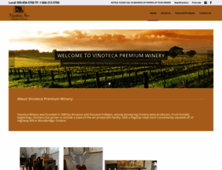vinotecawinery.ca screenshot