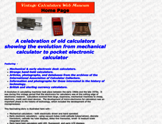 vintagecalculators.com screenshot