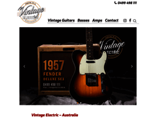 vintageelectric.com.au screenshot