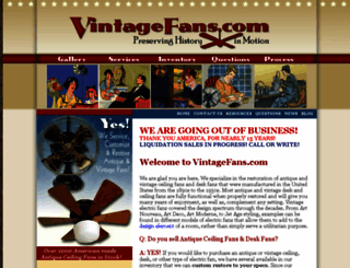 vintagefans.com screenshot