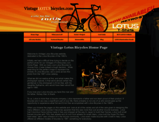 vintagelotusbicycles.com screenshot