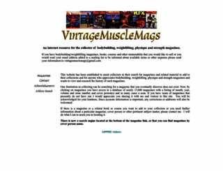 vintagemusclemags.com screenshot