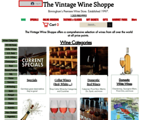 vintagewineshoppe.net screenshot