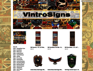 vintrosigns.storenvy.com screenshot