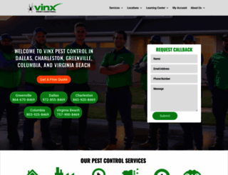 vinxpestcontrol.com screenshot