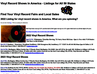 vinylrecordshows.com screenshot