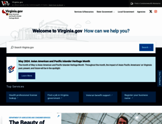 virginia.gov screenshot