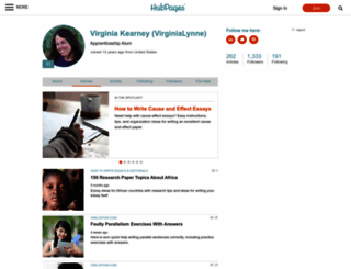 virginialynne.hubpages.com screenshot