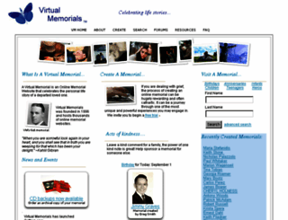 virtual-memorials.com screenshot