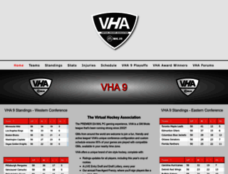 virtualhockeyassociation.com screenshot
