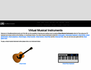 virtualmusicalinstruments.com screenshot