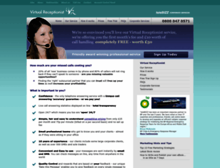 virtualreceptionist.co.uk screenshot