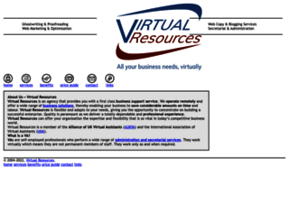 virtualresources.co.uk screenshot