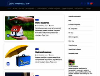 visasinformation.com screenshot