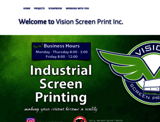 visionscreenprint.ca screenshot