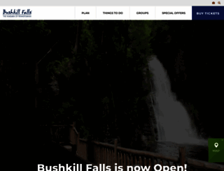 visitbushkillfalls.com screenshot