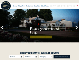visitelkhartcounty.com screenshot