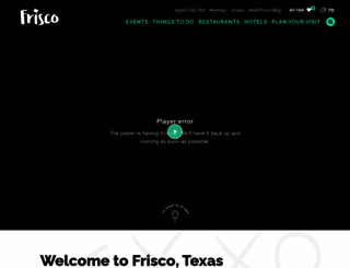visitfrisco.com screenshot