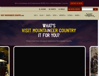 visitmountaineercountry.com screenshot