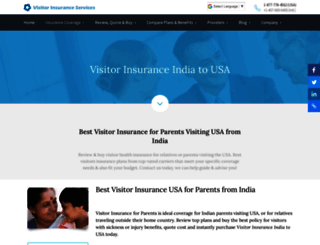 visitorsinsuranceindia.com screenshot