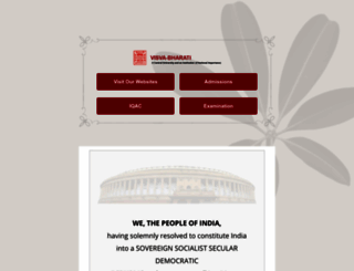 visvabharati.ac.in screenshot