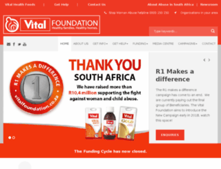vitalfoundation.co.za screenshot