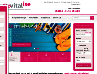 vitalise.org.uk screenshot