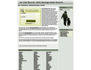 vitalrecords-search.com screenshot