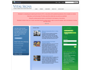 vitalsigns.worldwatch.org screenshot
