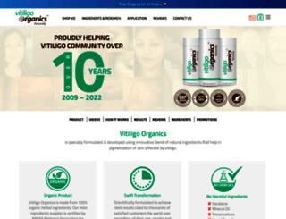vitiligoorganics.com.au screenshot