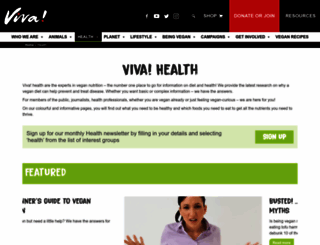 vivahealth.org.uk screenshot