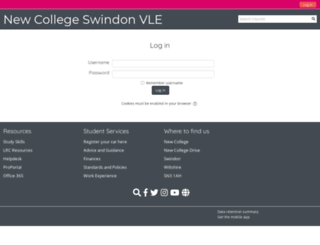 vle.newcollege.ac.uk screenshot