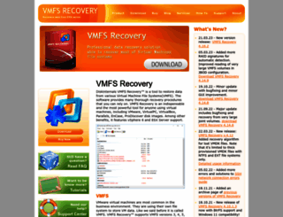 vmfsrecover.com screenshot