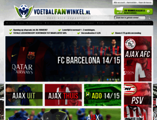 voetbalfanwinkel.nl screenshot