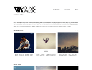 vohnicmusic.com screenshot