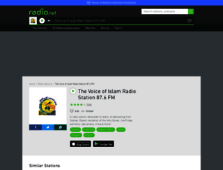voiceofislam.radio.net screenshot