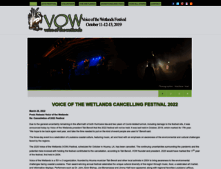 voiceofthewetlands.org screenshot